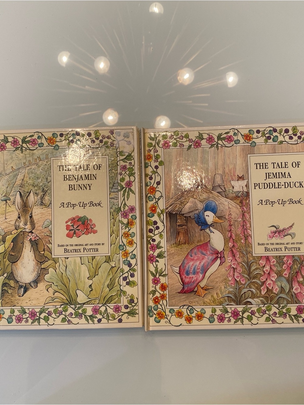 Vtg Beatrix Potter Pop-Up Book Set Benjamin Bunny & Jemima Puddle-Duck 1980s